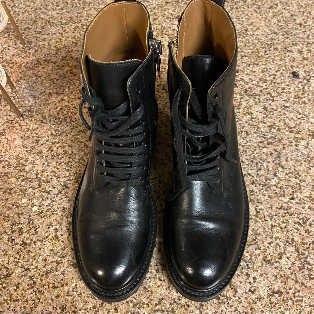 Frye Alice Black Combat Boots size 9- fit like 8.5 - Picture 12 of 12